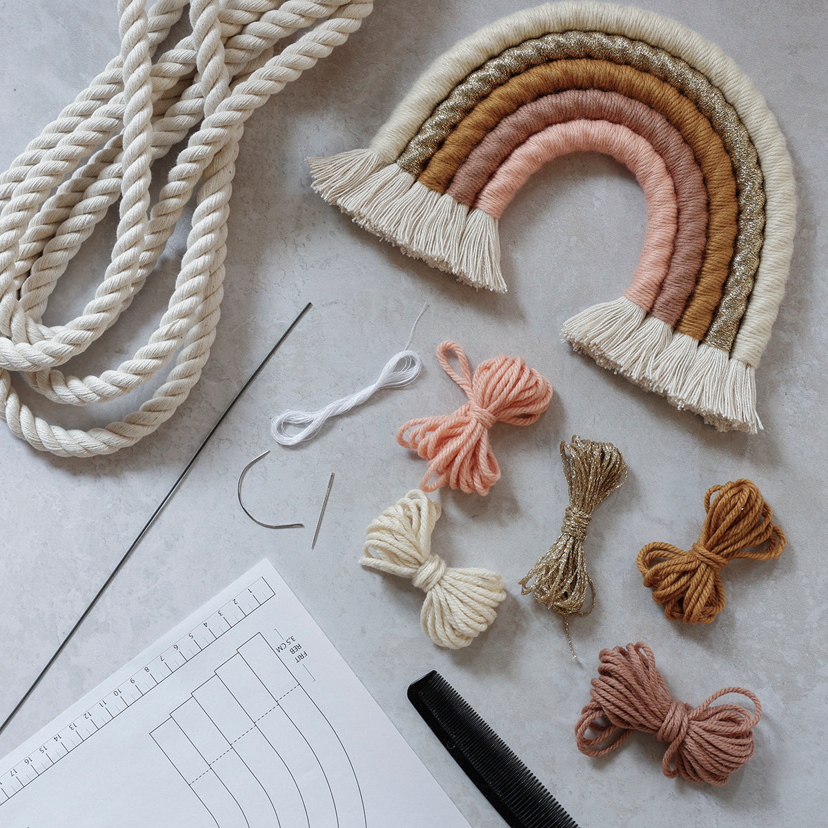 MACRAME REGNBUE KIT - ROSE
