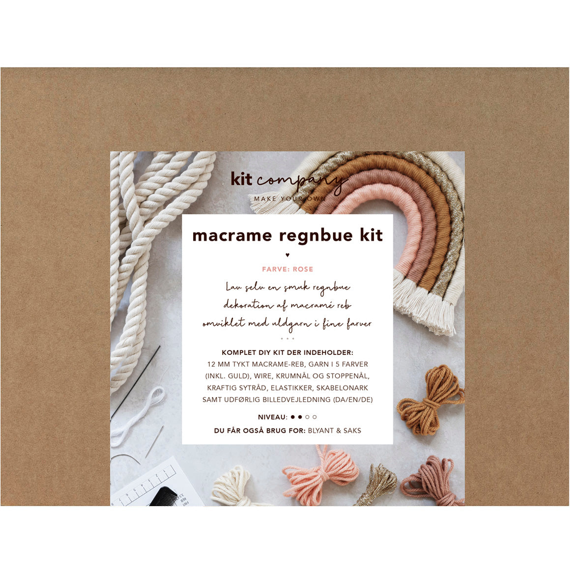 MACRAME REGNBUE KIT - ROSE