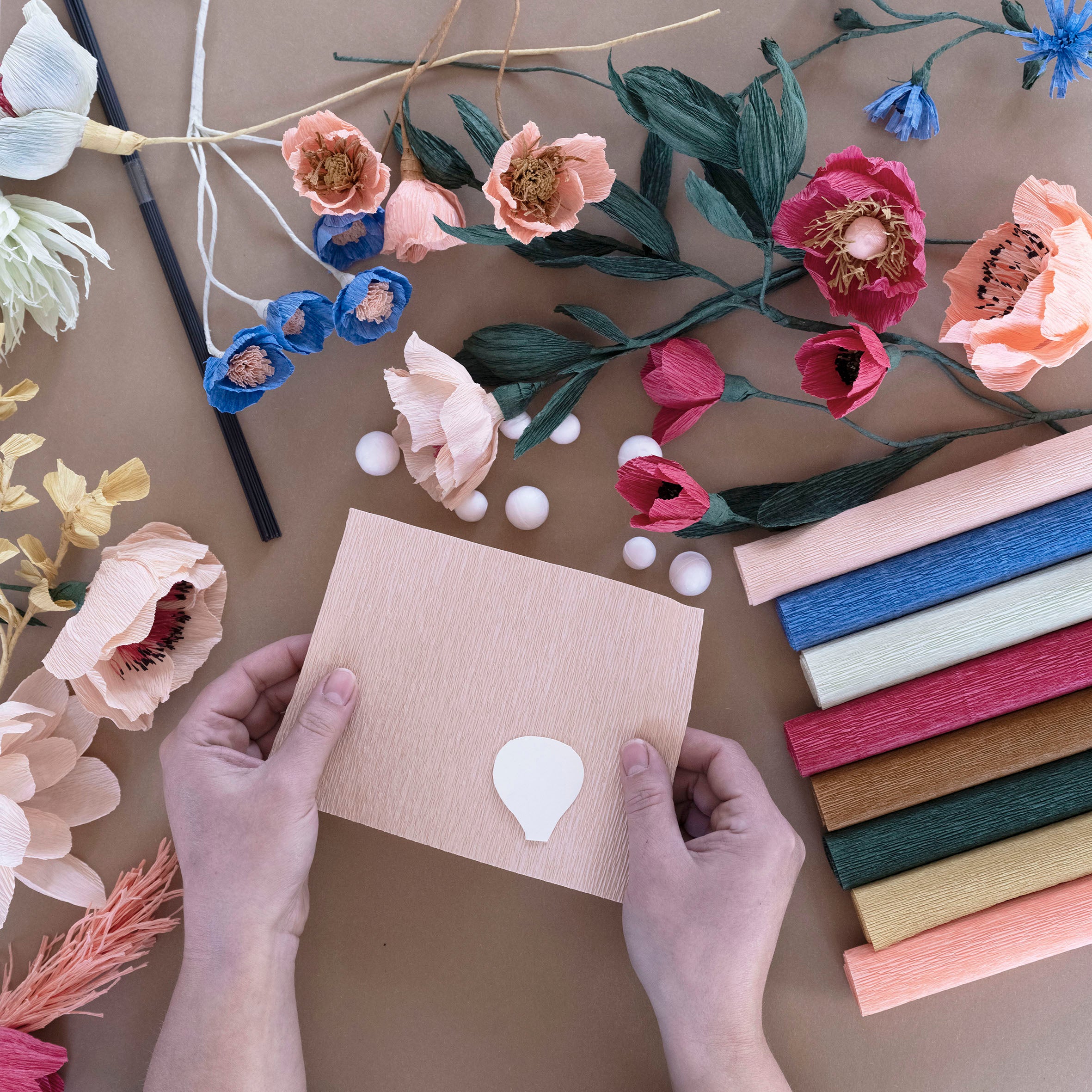 workshop: crepepapir blomster