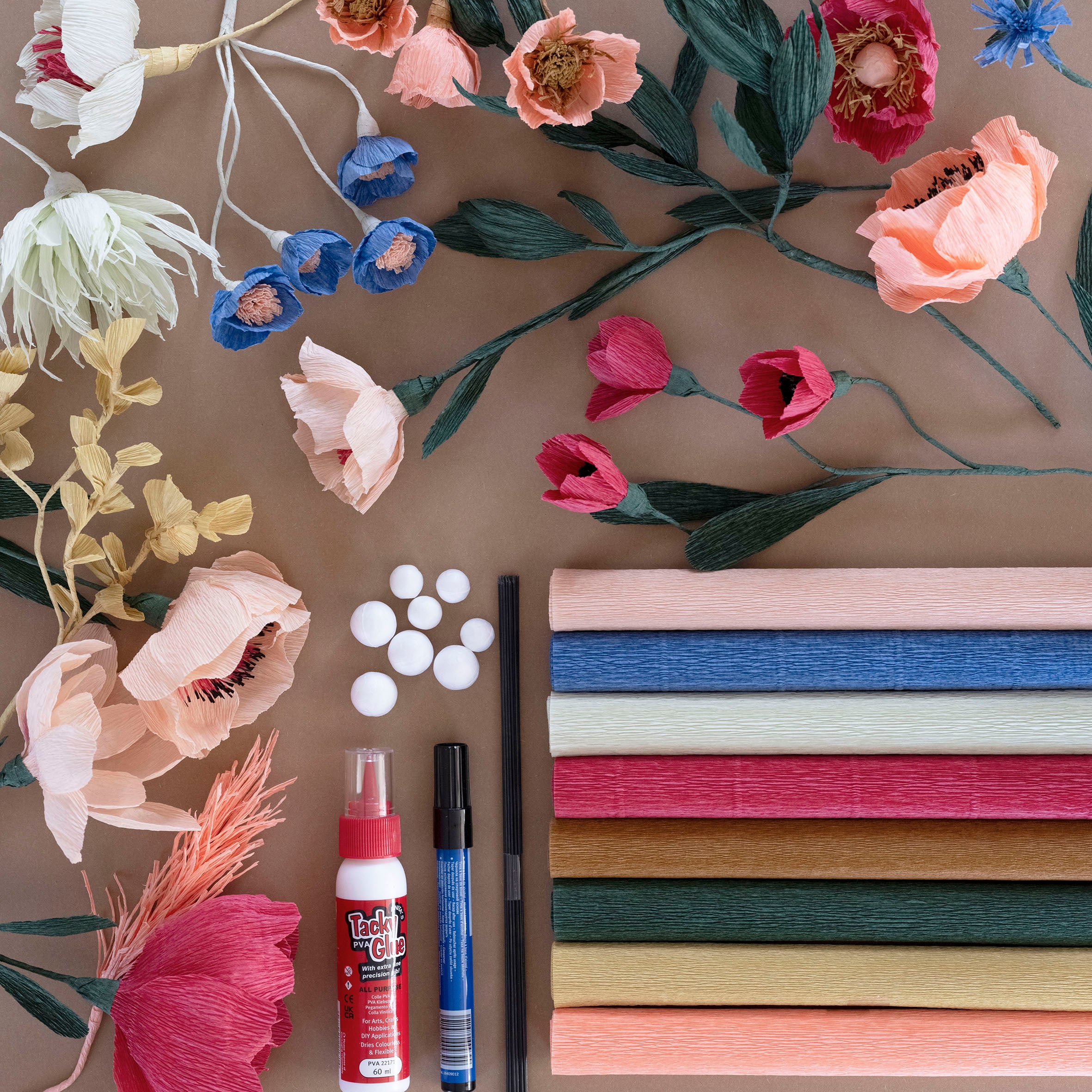 workshop: crepepapir blomster